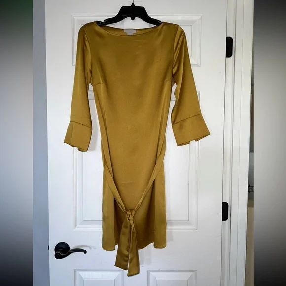 H&M | Dresses | Nwot Hm Gold Dress With Removable Tie Belt | Poshmark H&M | Dresses | Nwot Hm Gold Dress With Removable Tie Belt | Poshmark